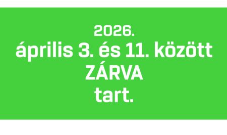 Nyitvatartás változás